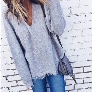 Free People Frayed Sweater